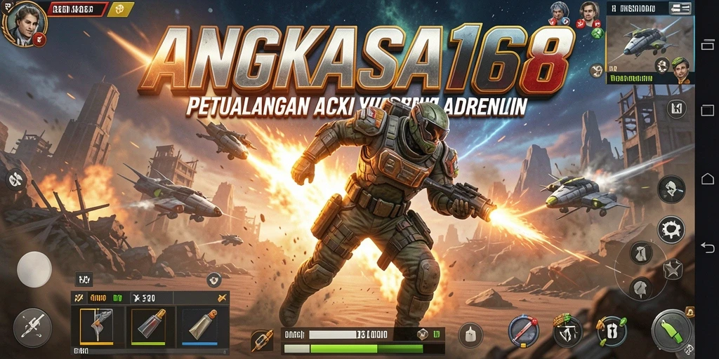 Screenshot gameplay <strong>ANGKASA168</strong> yang menunjukkan aksi pertarungan seru.