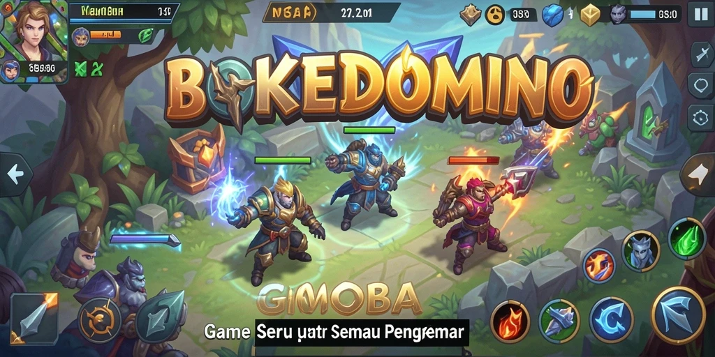 Tangkapan layar menampilkan aksi seru gameplay BOKEDOMINO.