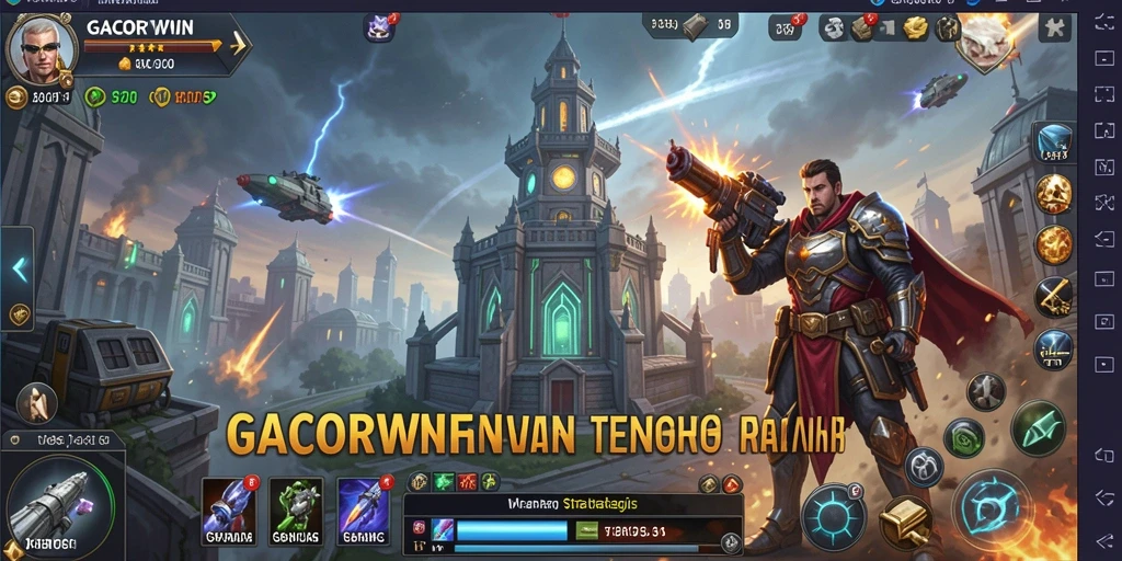 Gameplay seru dalam GACORWIN dengan strategi menara yang menarik.