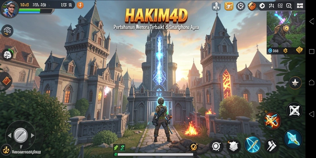 Gameplay HAKIM4D yang seru dalam mode Tower Defense.
