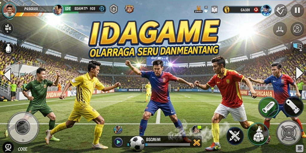Tampilan gameplay seru di IDAGAME yang menampilkan aksi olahraga.
