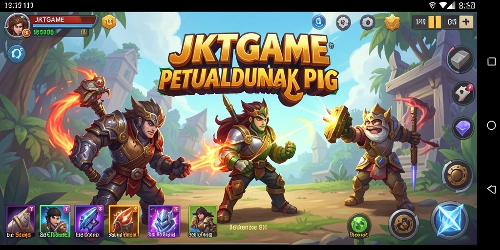 Screenshot JKTGAME menampilkan aksi pertempuran karakter yang epik dan grafis yang memukau.