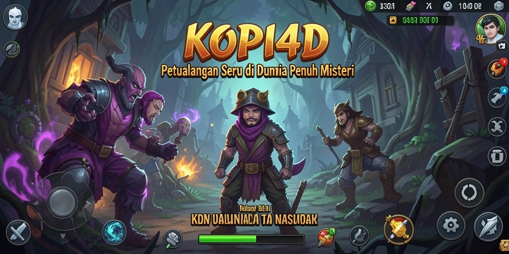 Tampilan gameplay KOPI4D menunjukkan petualangan yang mendebarkan dan interaksi karakter yang menarik.