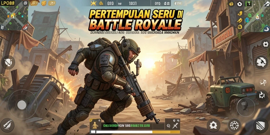 Tangkapan layar dari gameplay Battle Royale yang menegangkan di LPO88.
