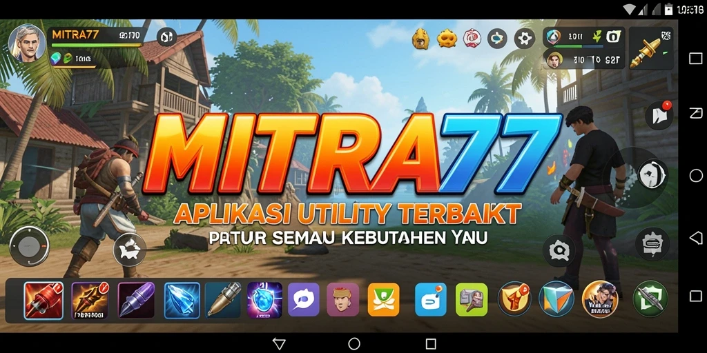 Tampilan antarmuka aplikasi MITRA77 yang intuitif dan modern.