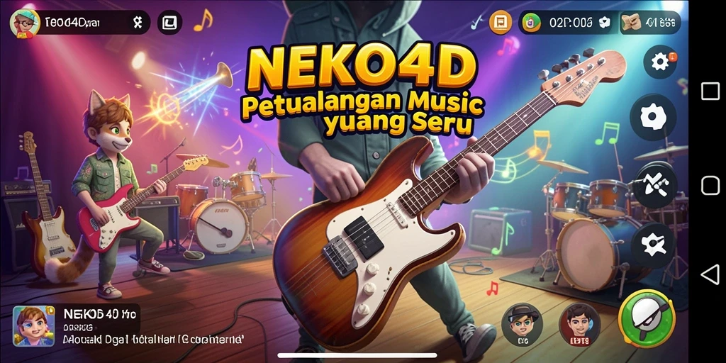 Menampilkan gameplay seru NEKO4D dengan berbagai lagu.