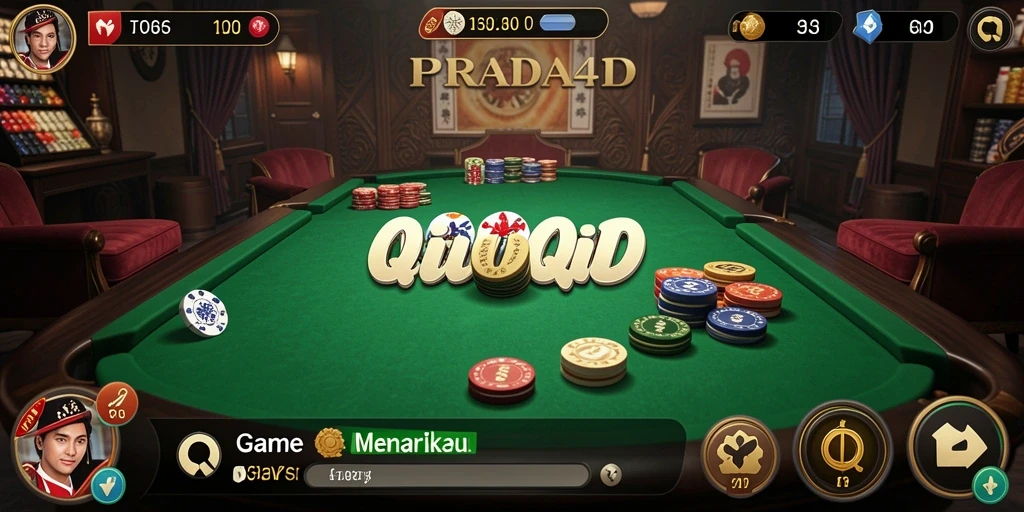 Tampilan menarik dan seru dari gameplay QiuQiu.