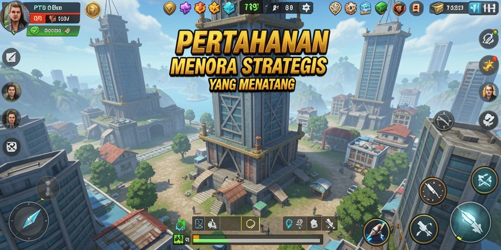 Tangkapan layar PT89 menunjukkan aksi menara pertahanan yang menegangkan.