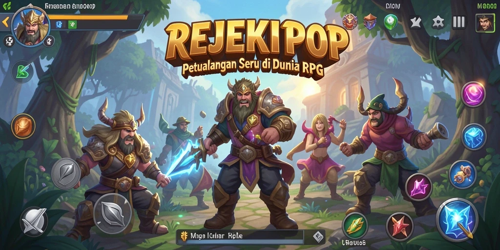 Gambaran gameplay seru dalam dunia RPG REJEKIPOP.
