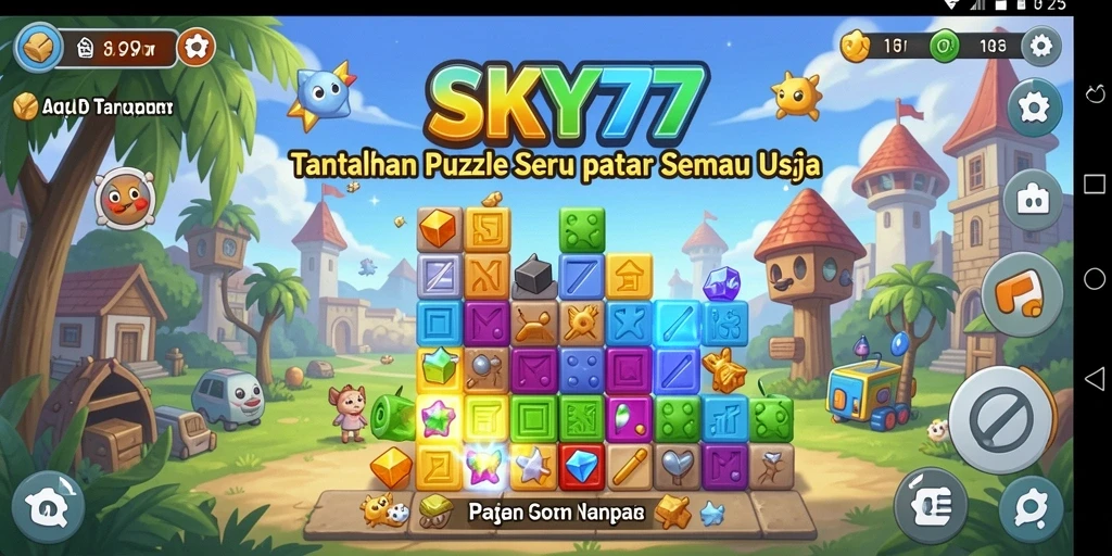 Tampilan menarik dari gameplay menantang di SKY77.