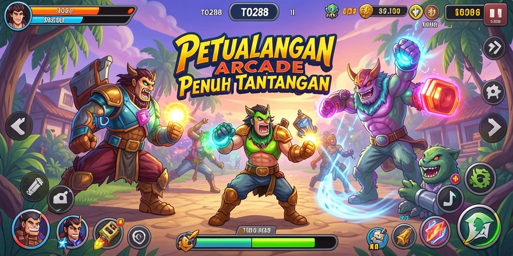Screenshot gameplay TO288 menampilkan aksi Arcade yang cepat dan seru.