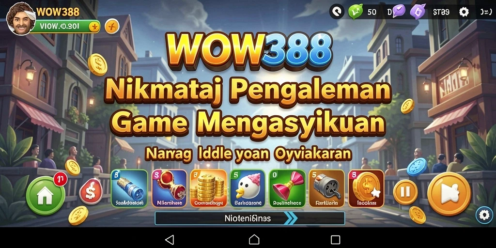 Screenshot gameplay WOW388 menampilkan momen seru dalam game Idle.